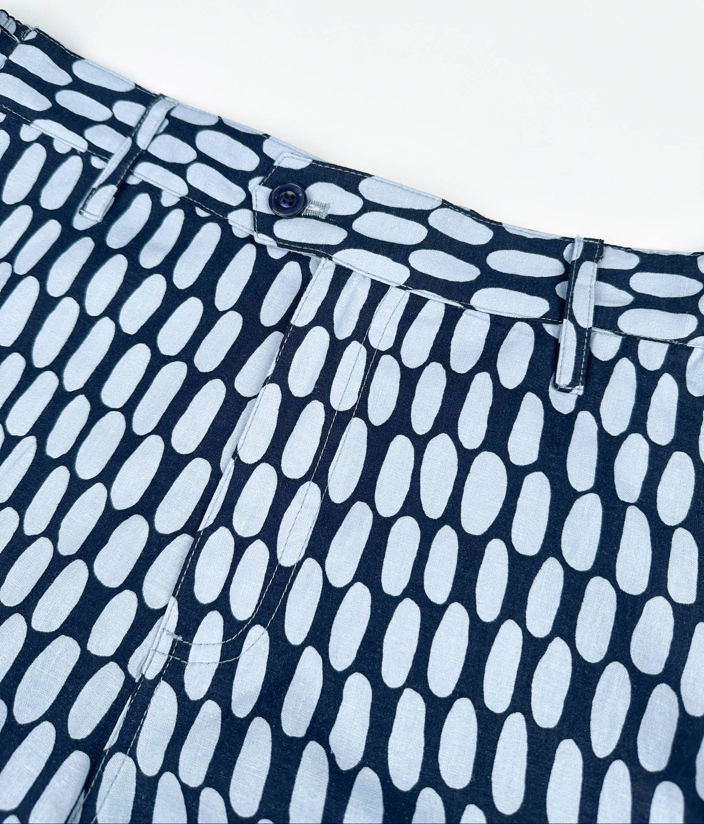 Linen/Cotton Cabana Short - Ocean Pepples