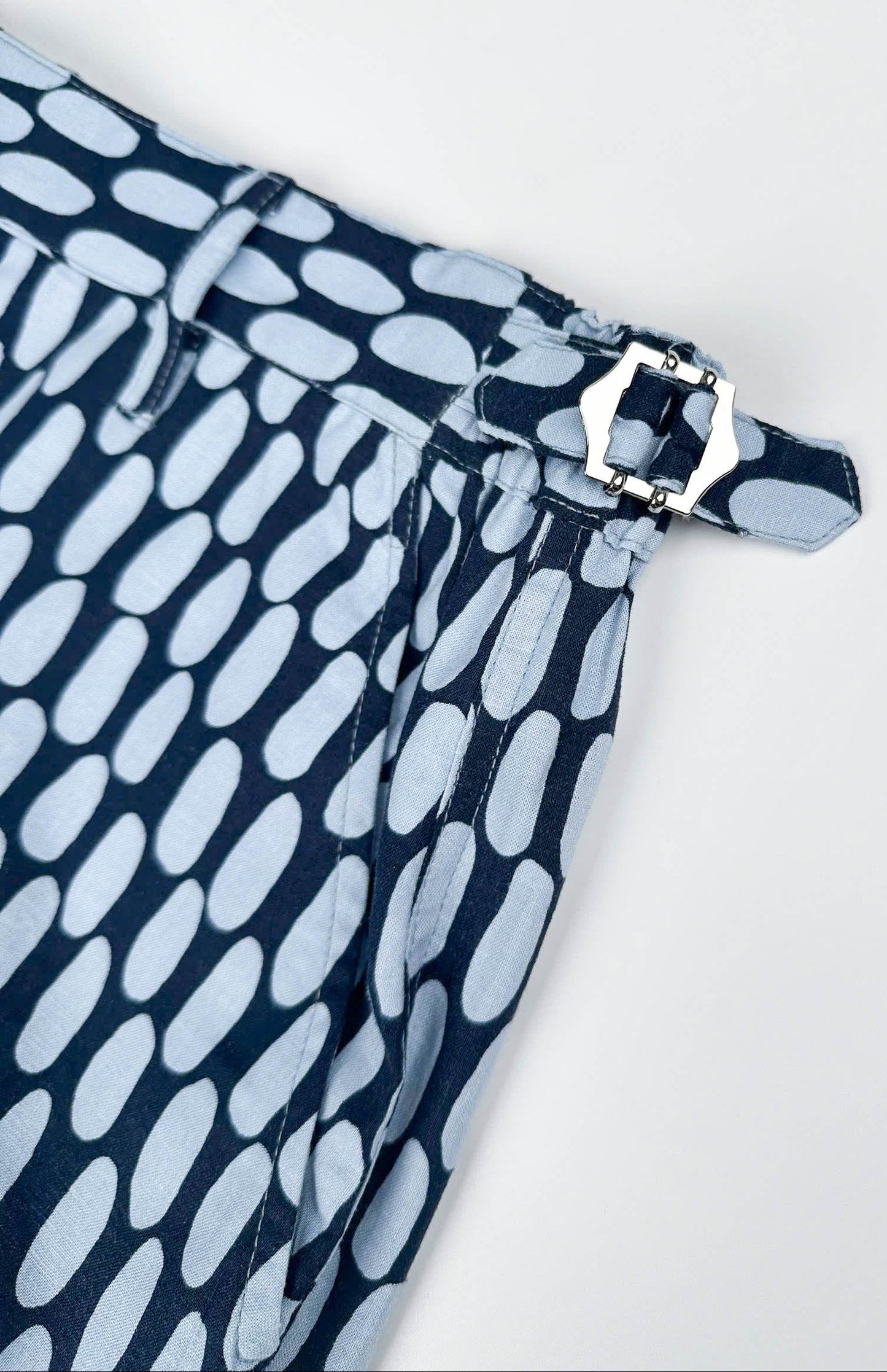 Linen/Cotton Cabana Short - Ocean Pepples