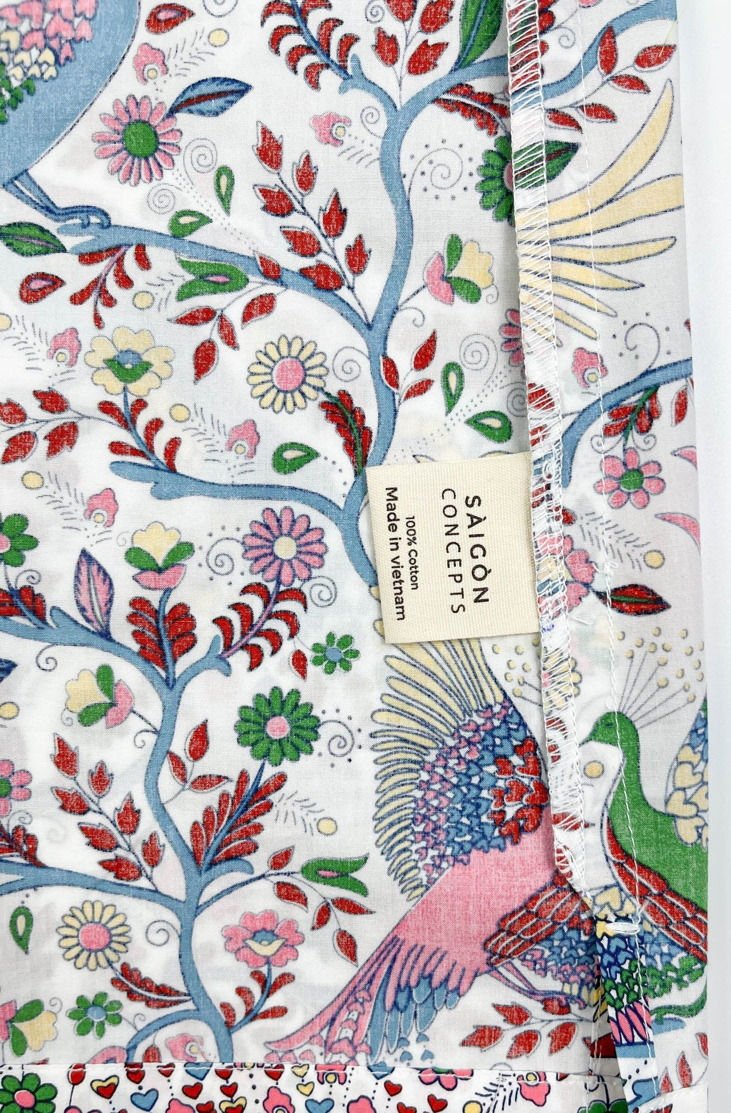 Peacock Garden Lounge Pyjama Short Sleeve Top - 100% Cotton