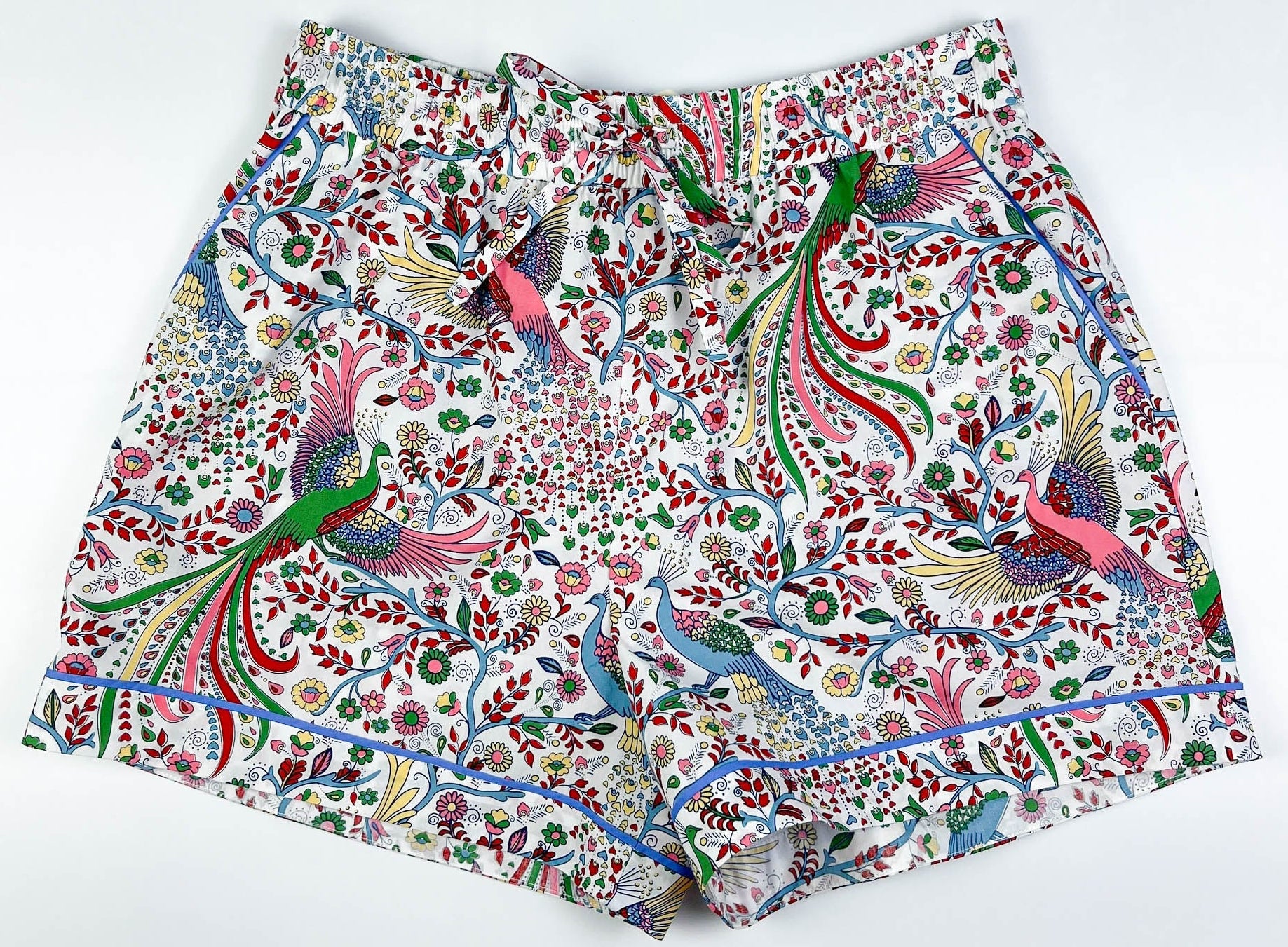 Peacock Garden Lounge Pyjama Shorts - 100% Cotton