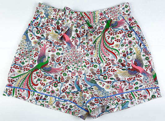 Peacock Garden Lounge Pyjama Shorts - 100% Cotton