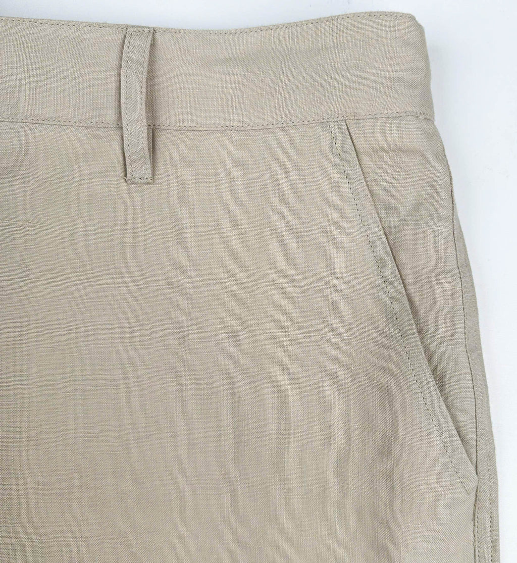 Latte - 100% Linen Riviera Shorts