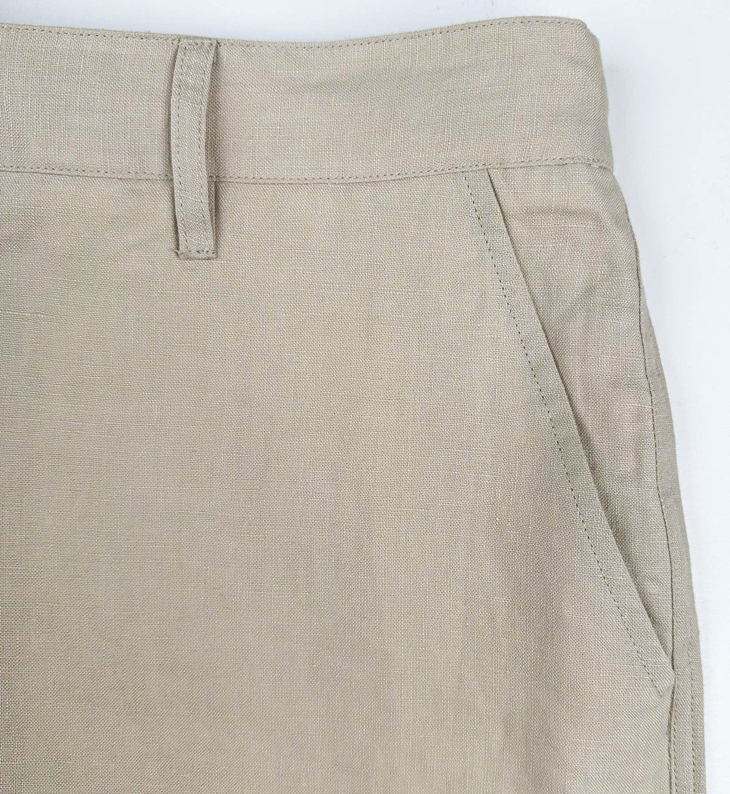 100% Linen Riviera Short - Latte