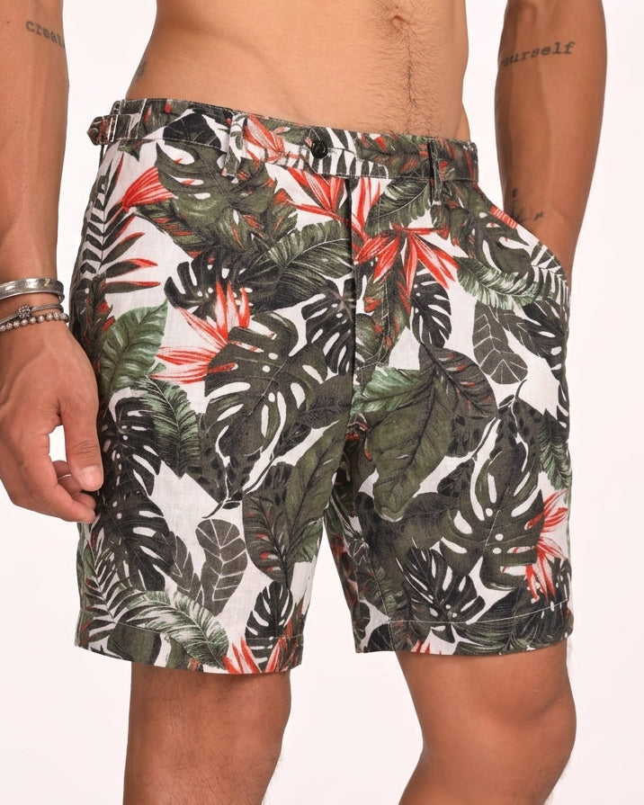 Fire & Fern - 100% Linen Riviera Shorts