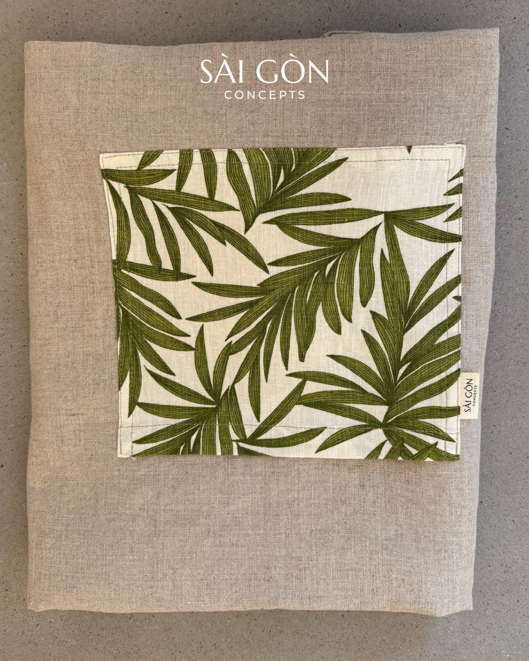 Palm Garden - Natural Linen Beach Tote Bag | Limited Edition Sustainable Travel Bag