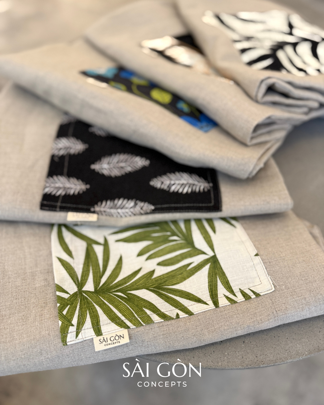 Silver Fern - Natural Linen Beach Tote Bag | Limited Edition Sustainable Travel Bag