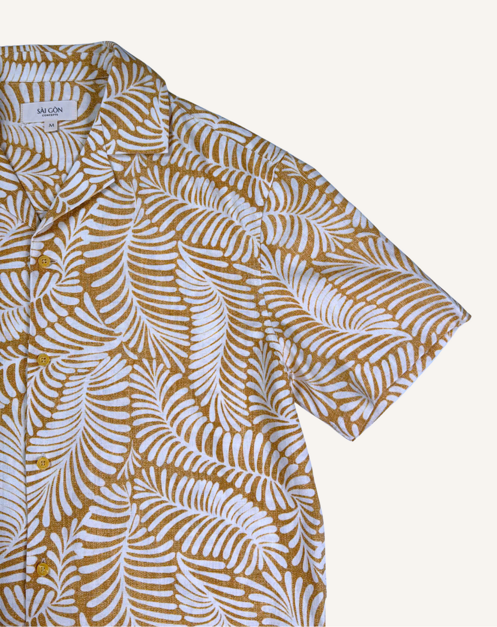 Sahara Fern - 100% Linen Hawaiian Shirt