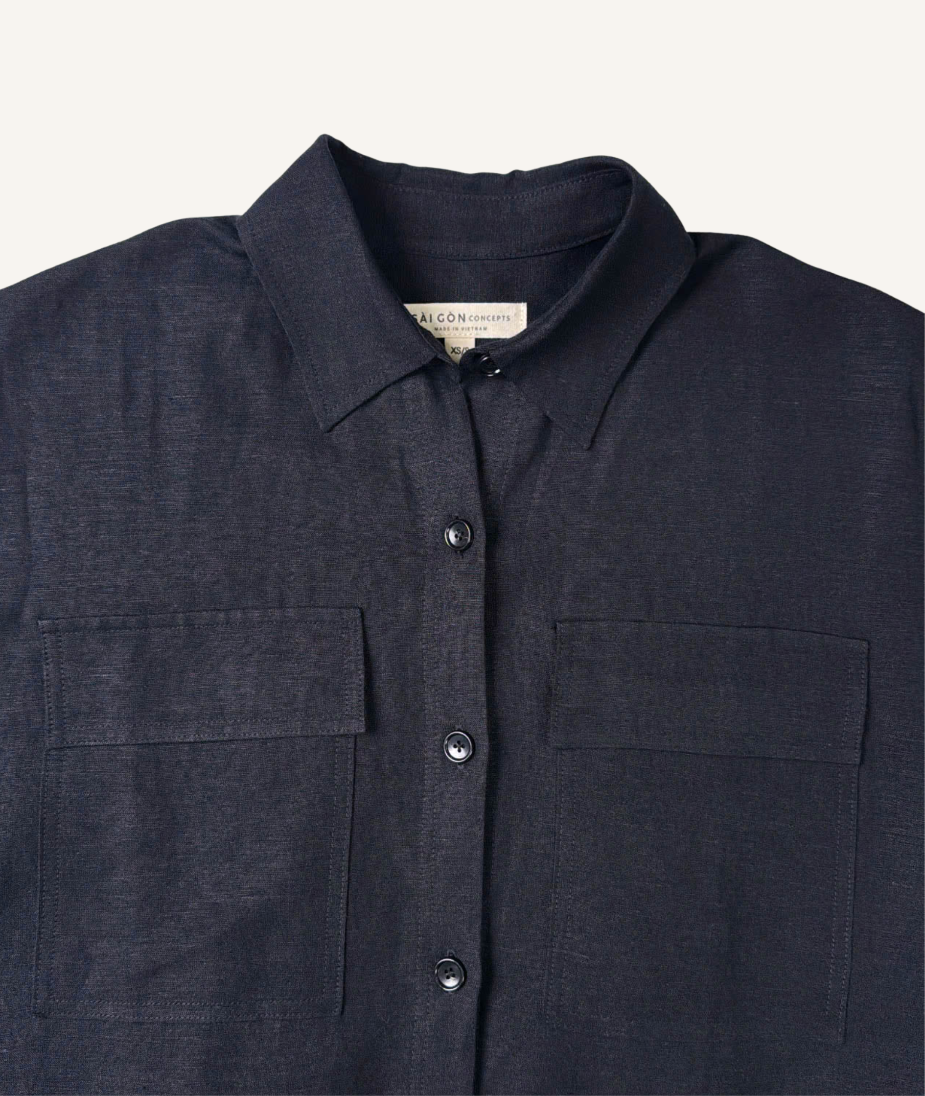 Black - 100% Linen Maxi Shirt Dress