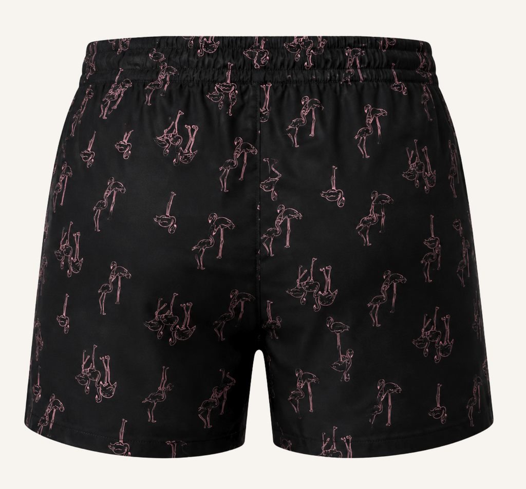 Lounge Shorts-Flamingo Nights