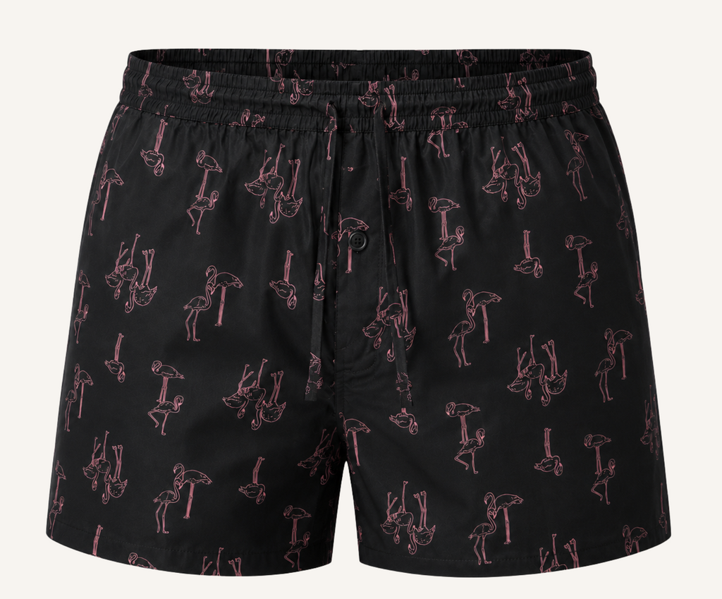 Lounge Shorts-Flamingo Nights