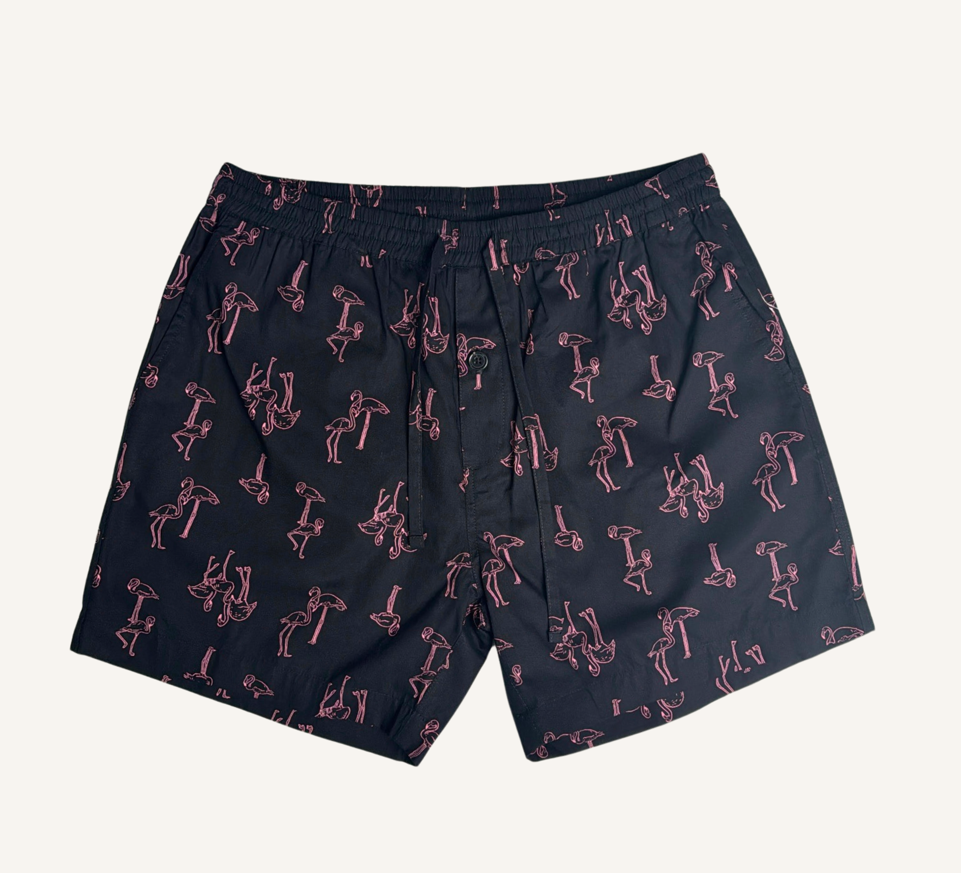 Lounge Shorts-Flamingo Nights