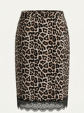 Urban Safari - Linen/Cotton - Knee Length Slip Skirt