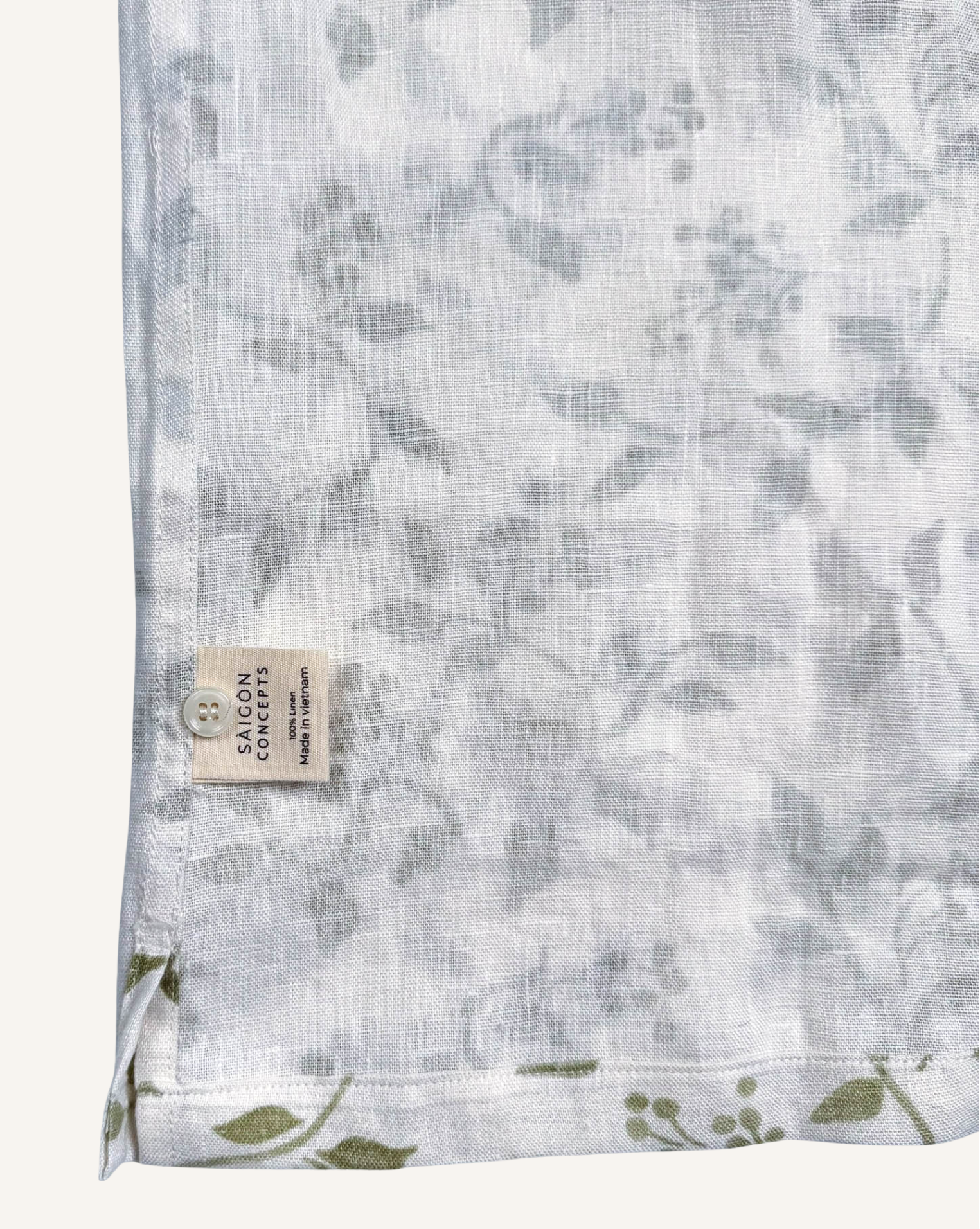 Olive Flow - 100% Linen Hawaii Shirt
