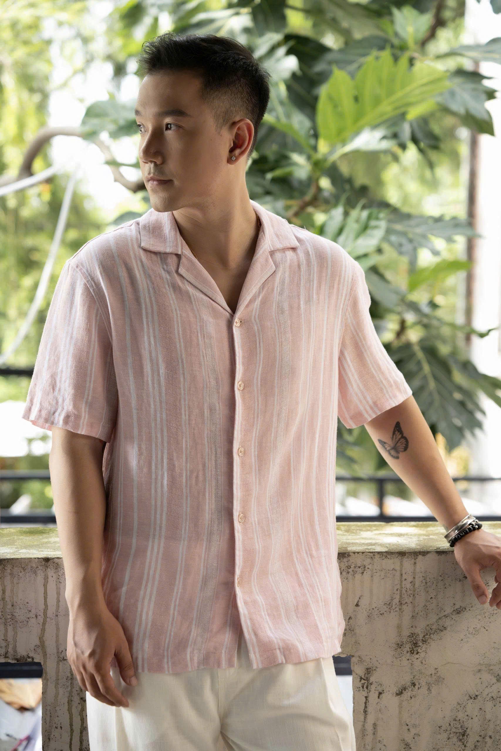 Hawai SS Shirt-Pink Stripe