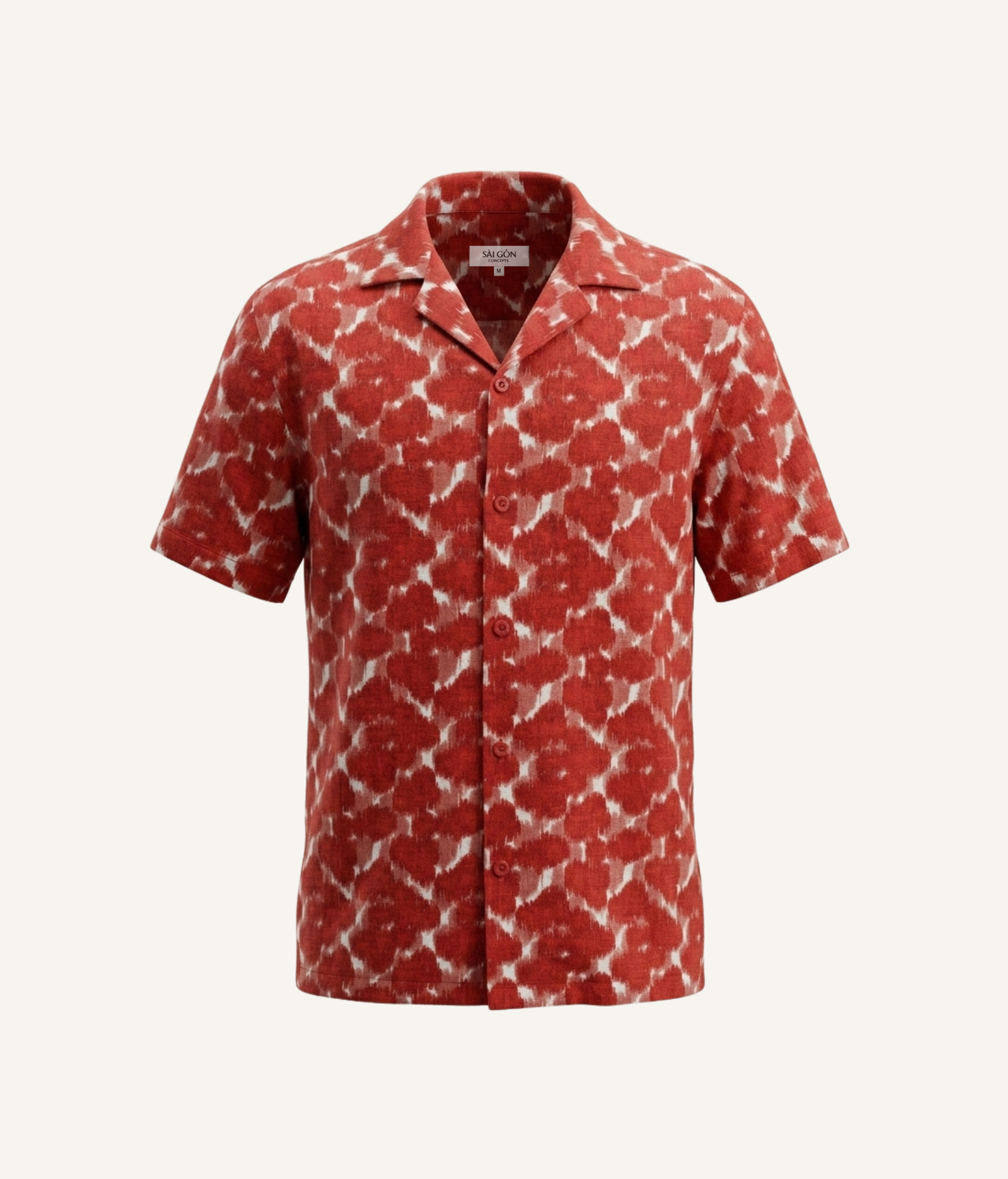 Saigon Rouge - Linen Hawaiian Shirt