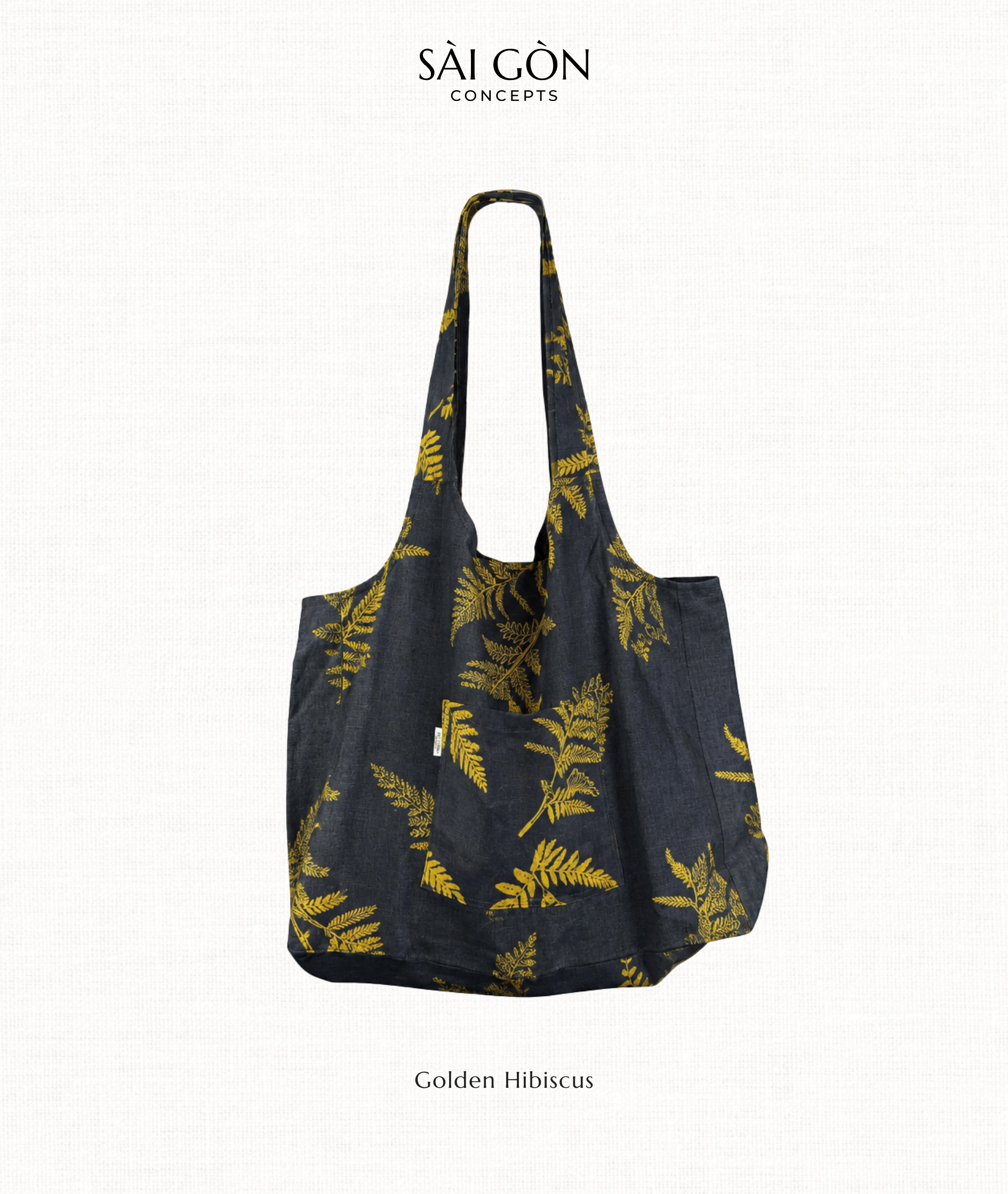 Tote Beach Bag Fully Lined - Golden Fern