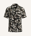 Tropic Dạo Pineapple Tropical Print - Linen-Cotton Hawaiian Shirt