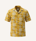 Golden Chrysanthemum - Linen-Cotton Hawaiian Shirt