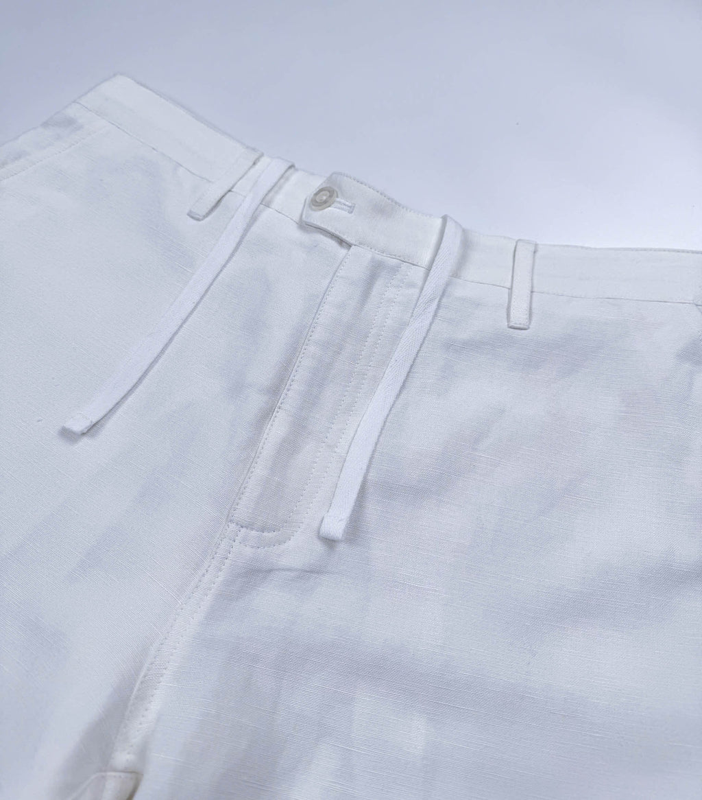 White - Linen/Cotton Riviera Shorts