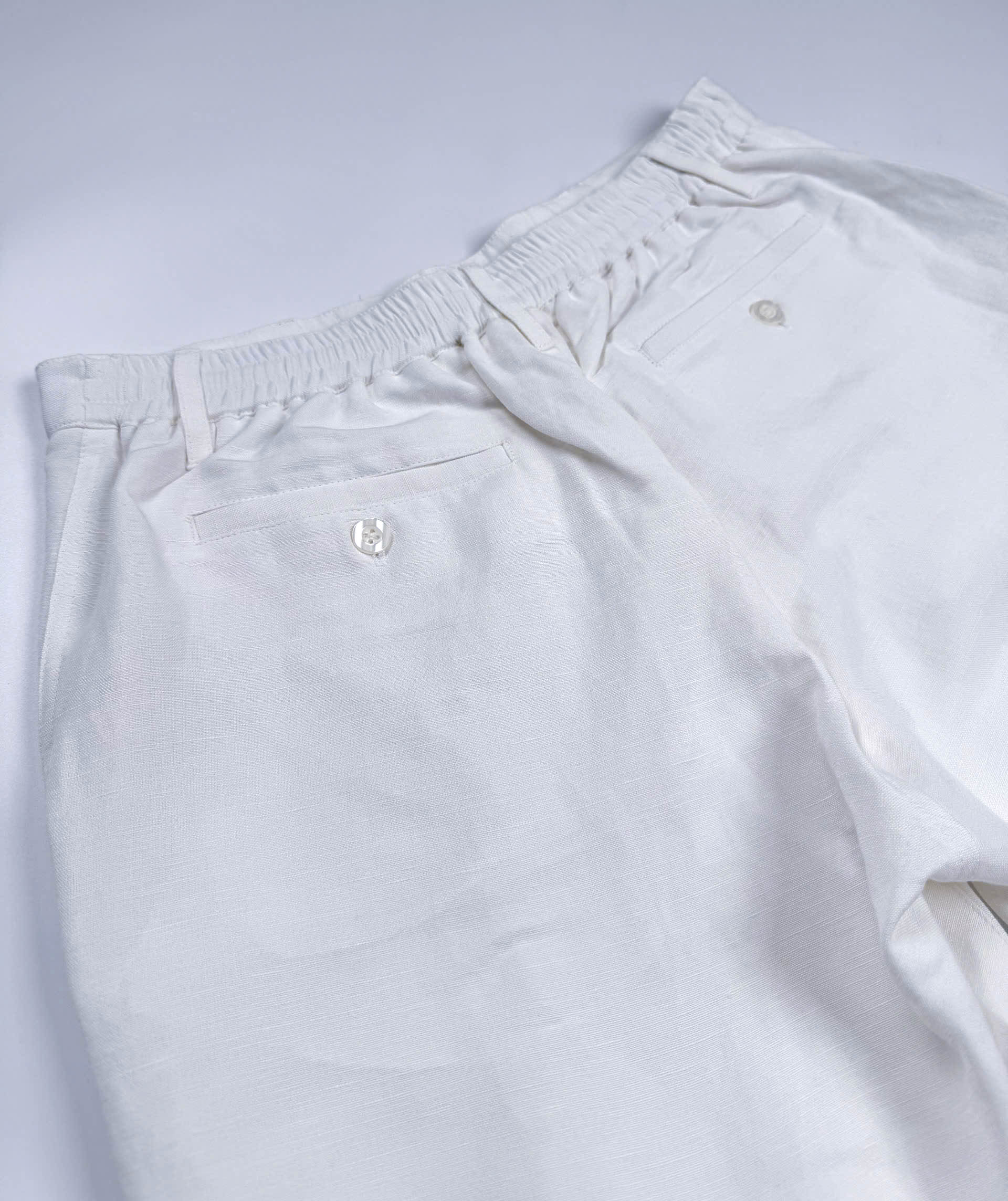 White - Linen/Cotton Riviera Shorts