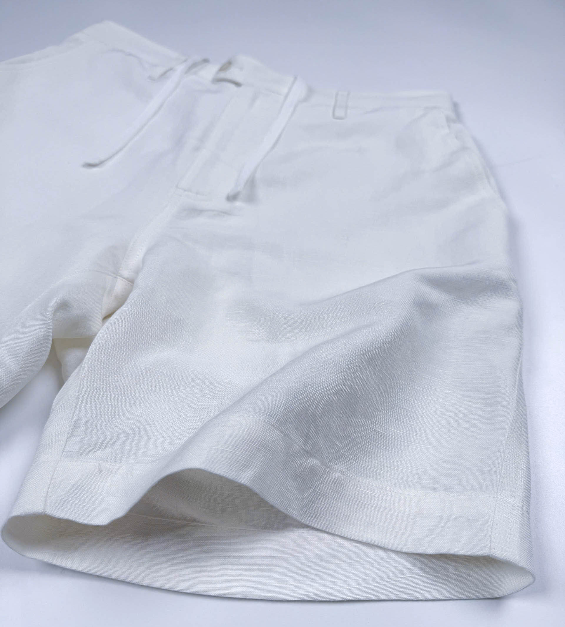 White - Linen/Cotton Riviera Shorts