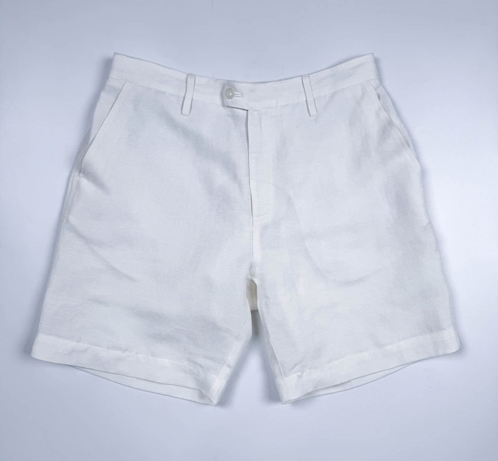 White - Linen/Cotton Riviera Shorts