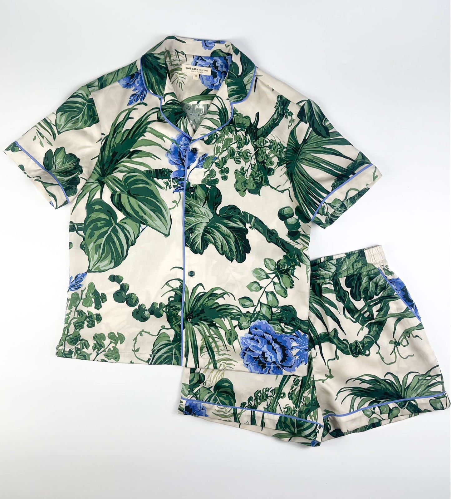 Lounge Pyjama Short Pants 100% Tencel - Verdure Bloom