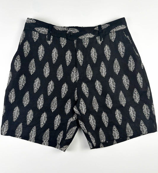 100% Linen Riviera Short - Silver Fern