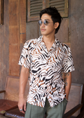 White Tiger - Linen-Viscose Hawaiian Shirt
