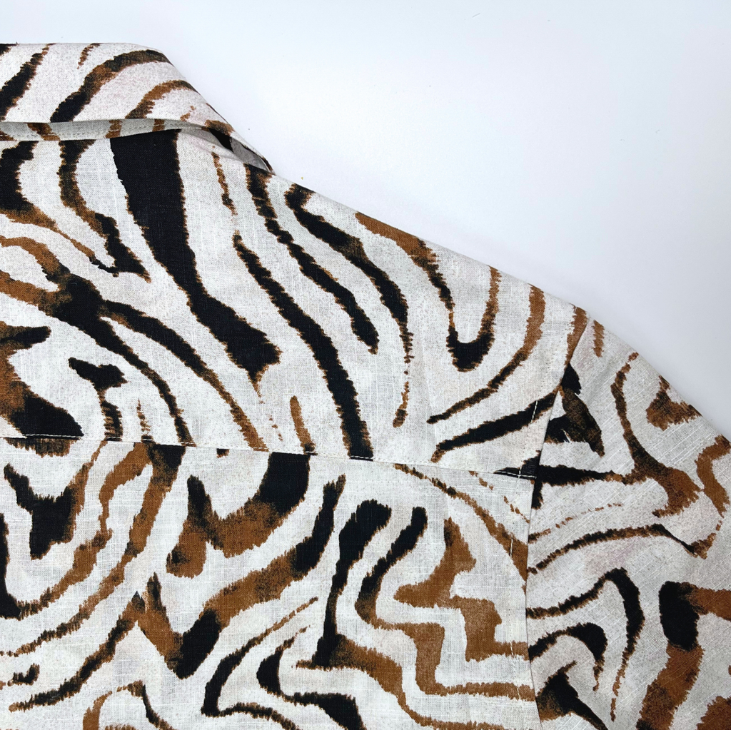White Tiger - Linen-Viscose Hawaiian Shirt