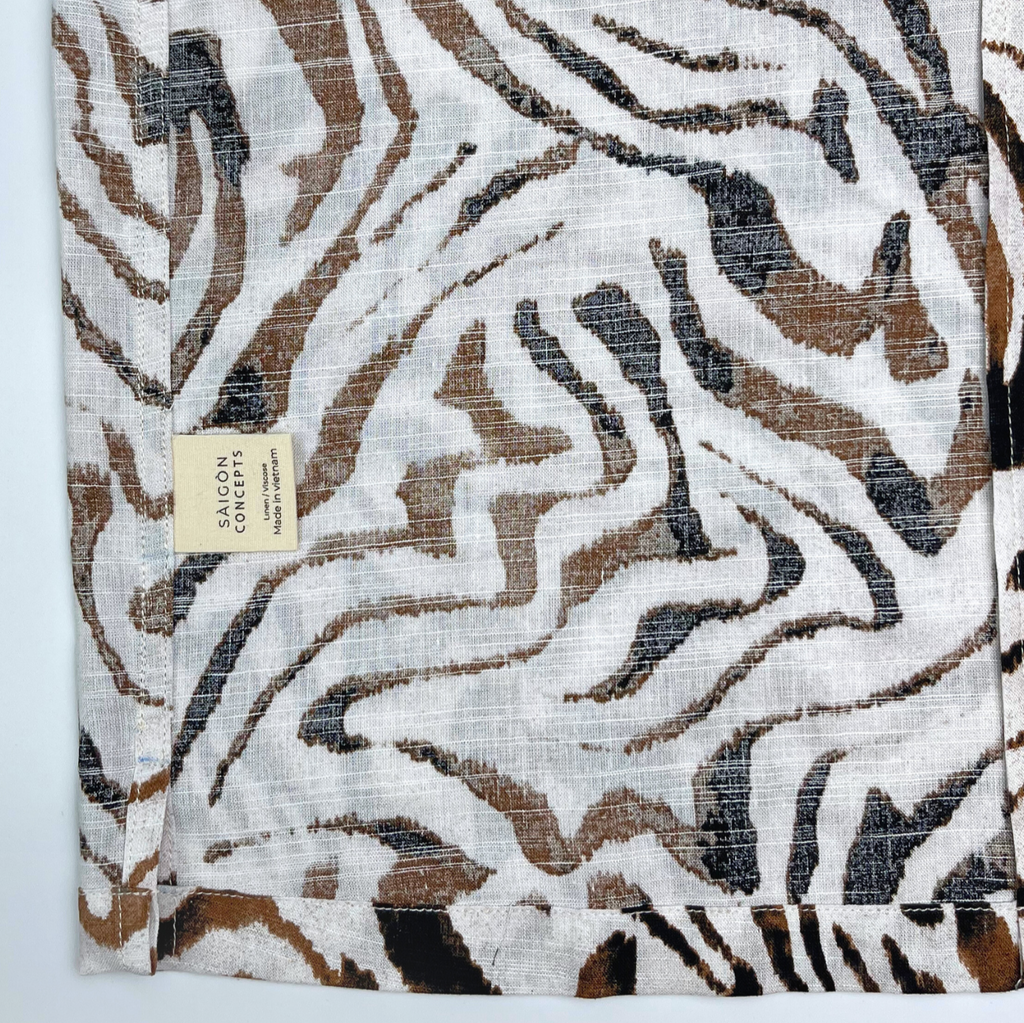 White Tiger - Linen-Viscose Hawaiian Shirt