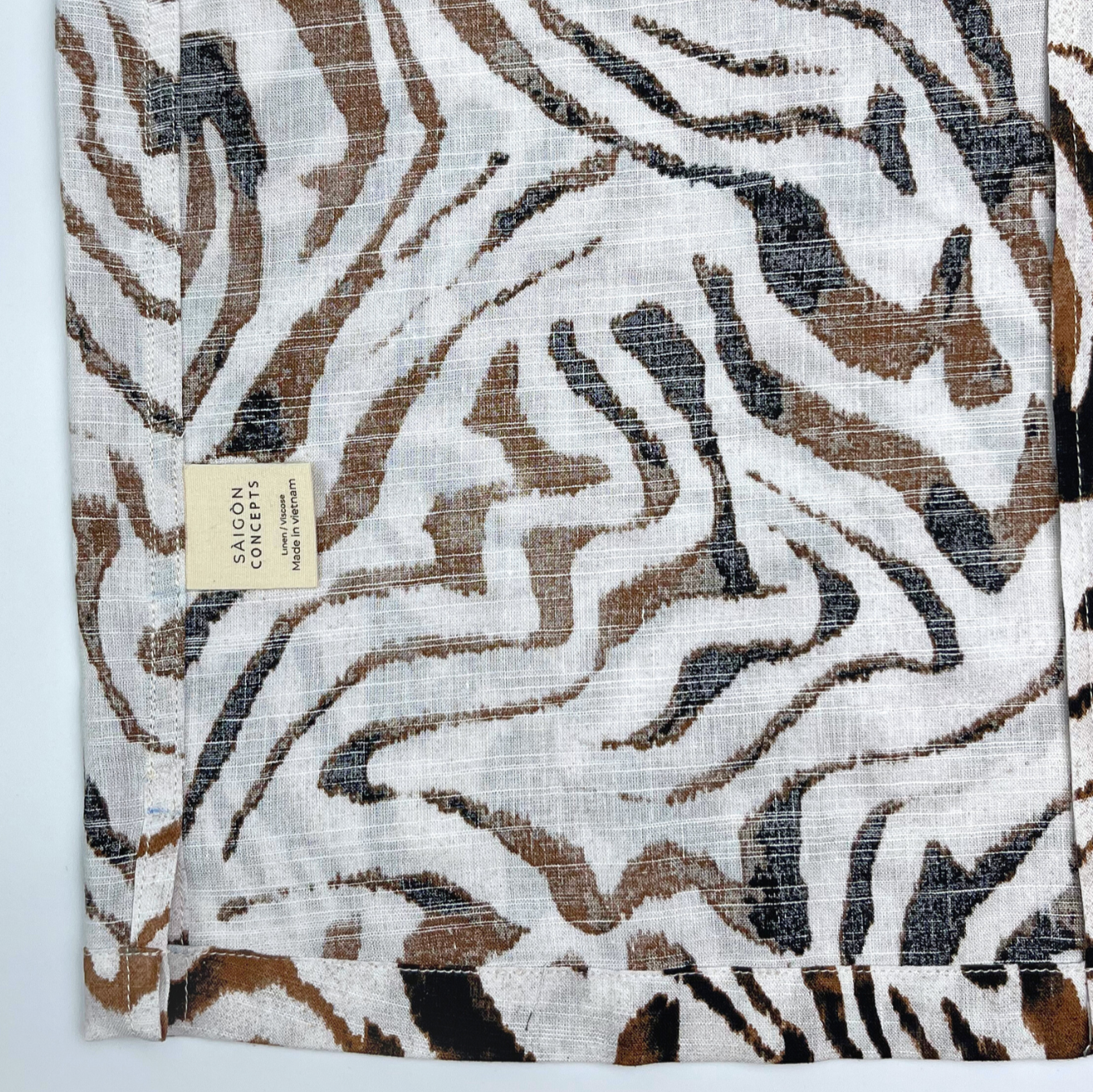 White Tiger - Linen-Viscose Hawaiian Shirt