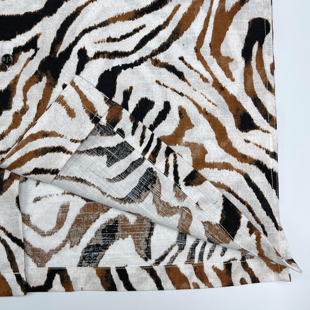 White Tiger - Linen-Viscose Hawaiian Shirt