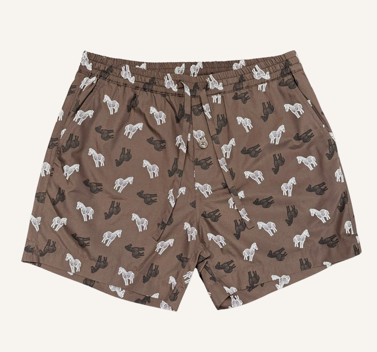Zebra Trail - 100% Cotton Lounge Shorts
