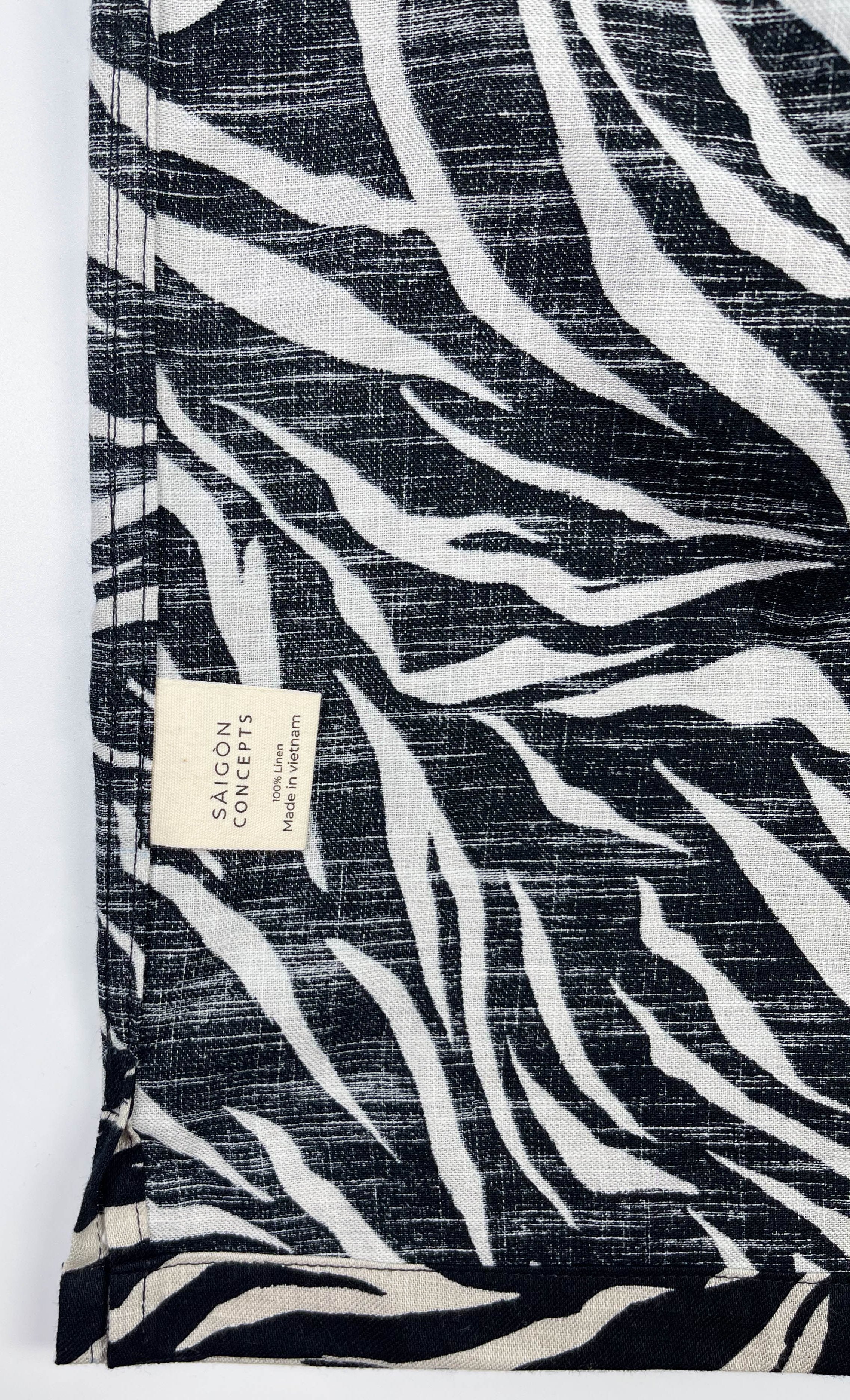 Zebra Stripes - Linen-Cotton Hawaiian Shirt