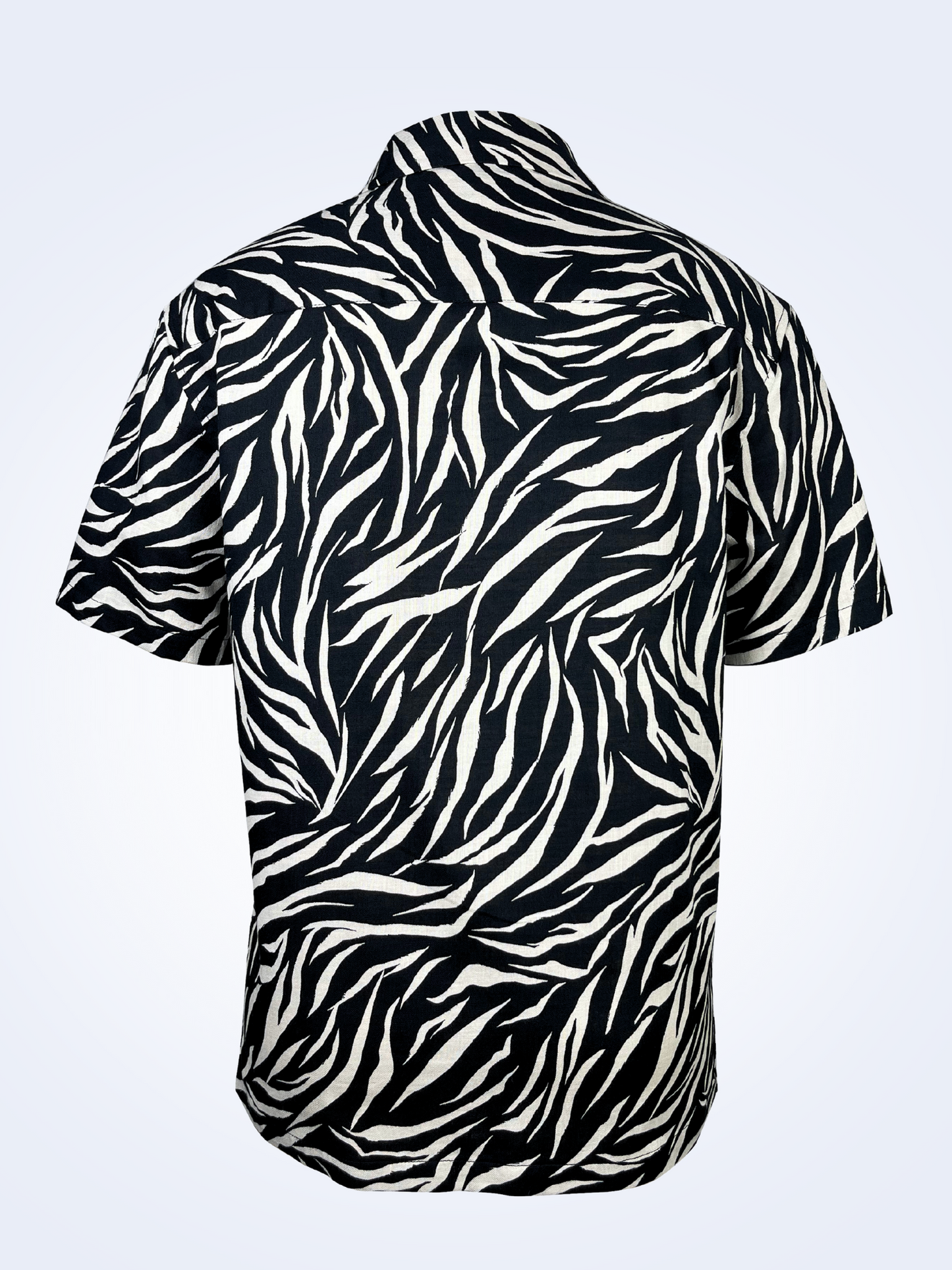 Zebra Striped - Hawaii style linen-cotton shirt