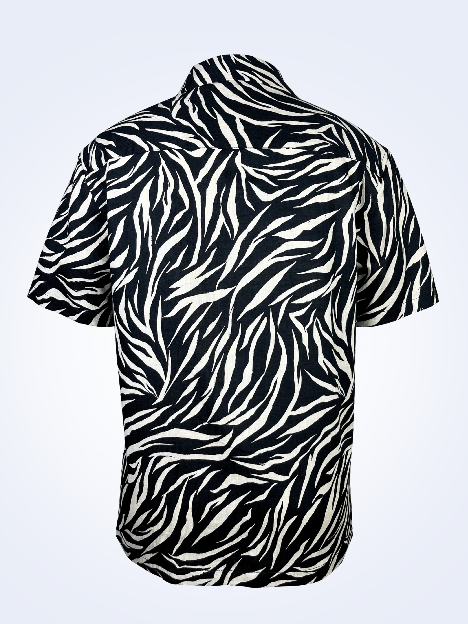 Zebra Stripes - Linen-Cotton Hawaiian Shirt