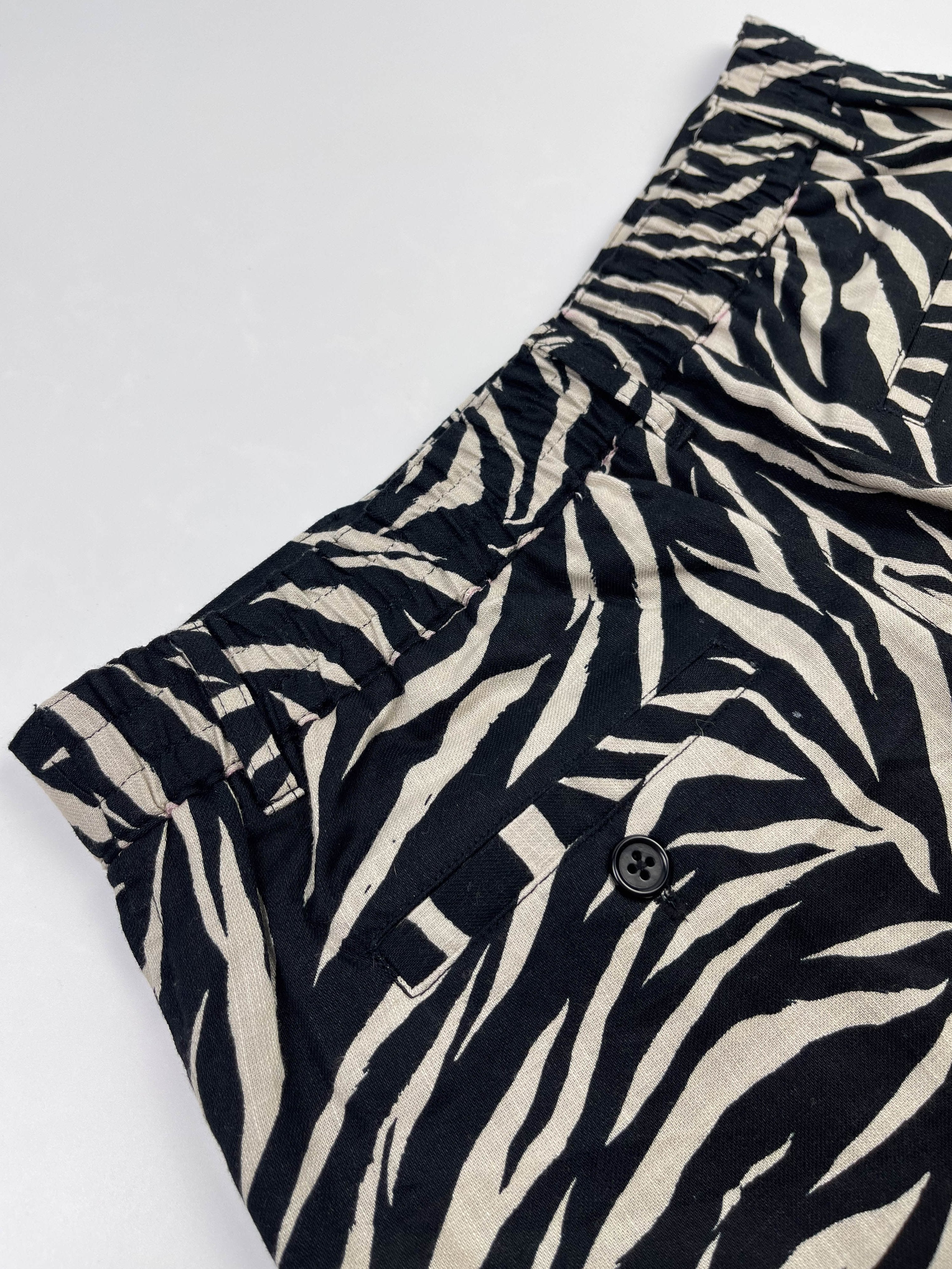 Zebra Stripes - Linen/Cotton Riviera Shorts