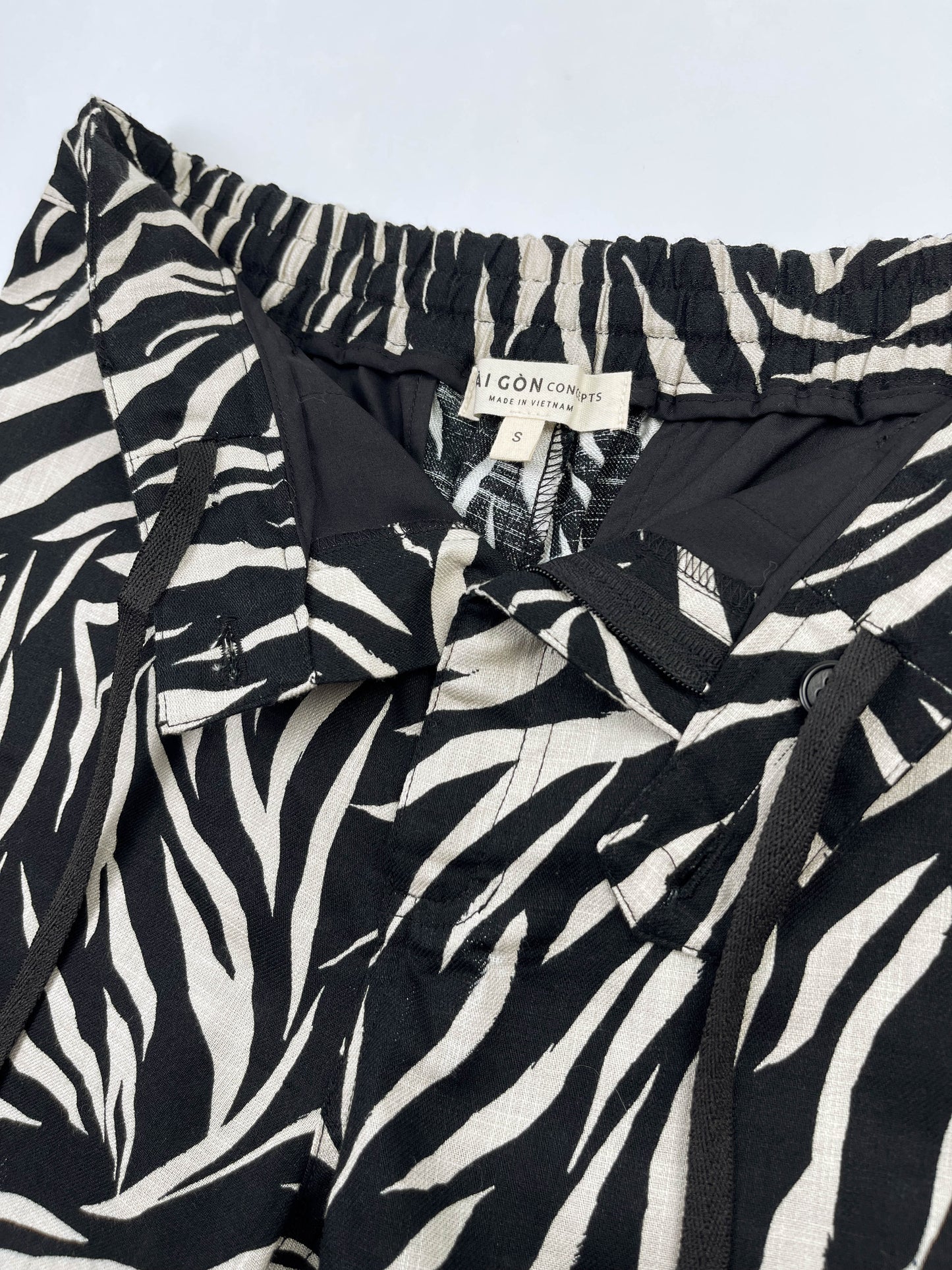 Zebra Stripes Co-Ords Linen-Cotton Set