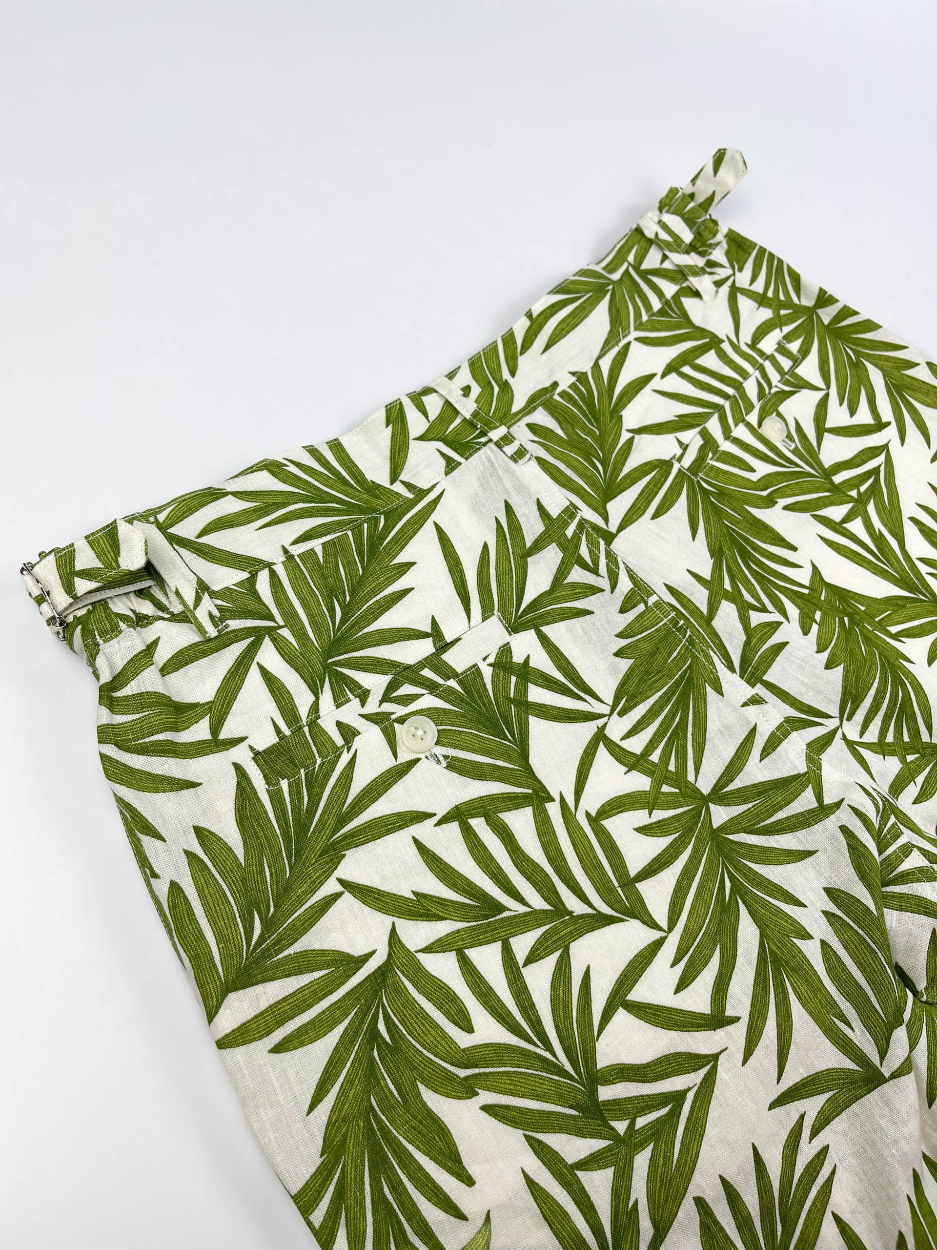 Palm Garden - 100% Linen Cabana Shorts