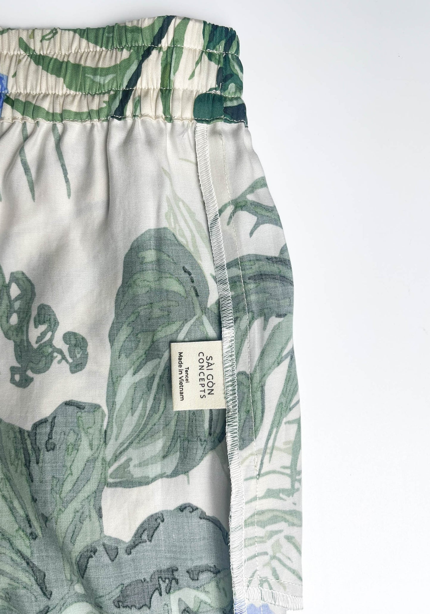 Lounge Pyjama Short Pants 100% Tencel - Verdure Bloom