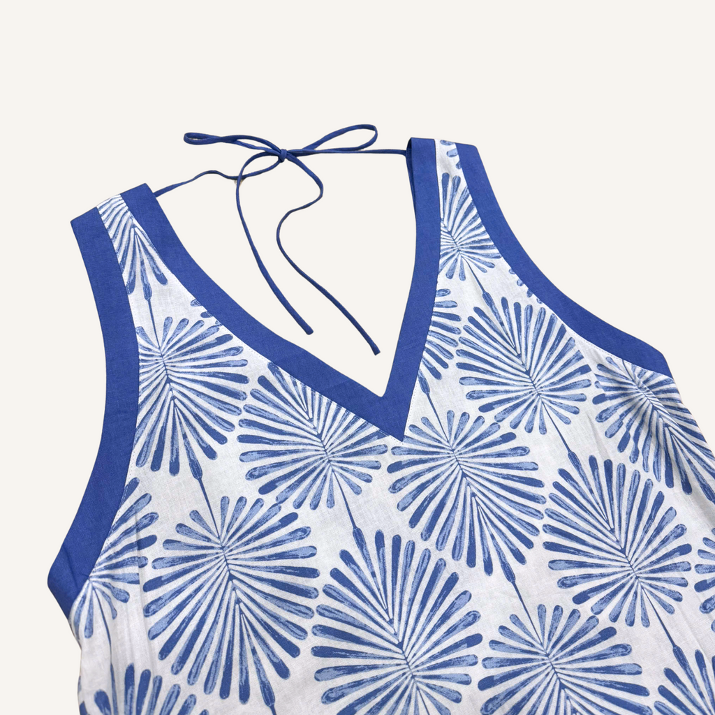 Blue Reverie - Linen Vesper Maxi Dress