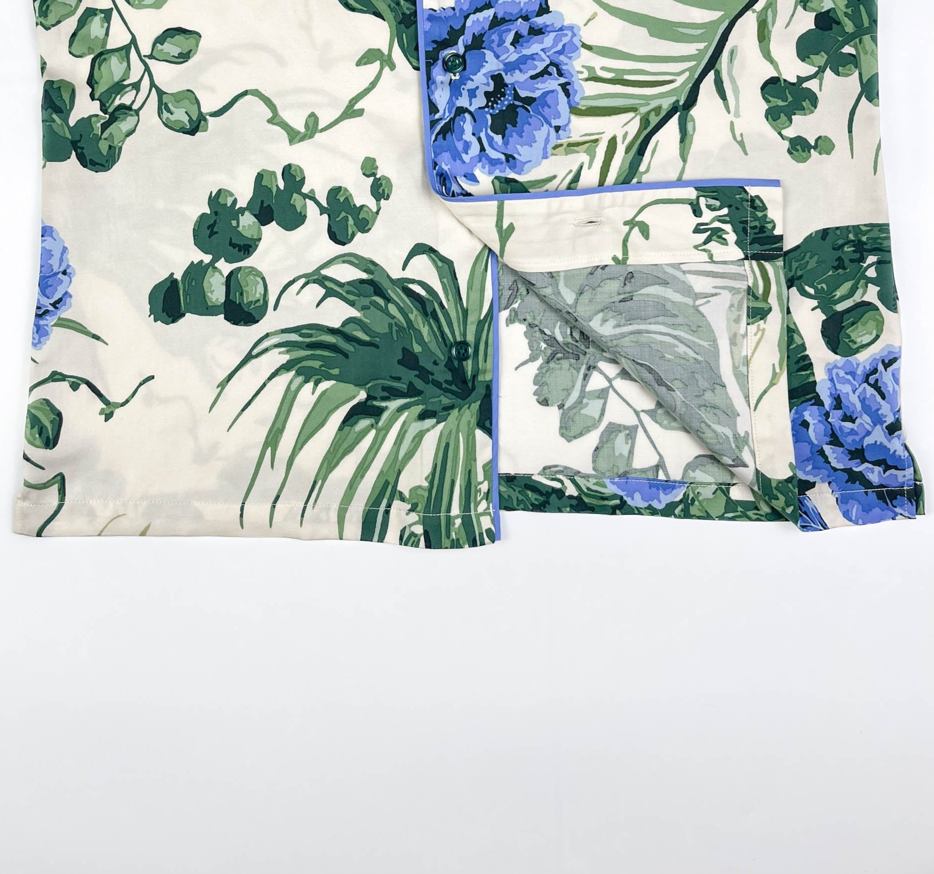 Lounge Pyjama Top Short Sleeve - 100% Tencel - Verdure Bloom