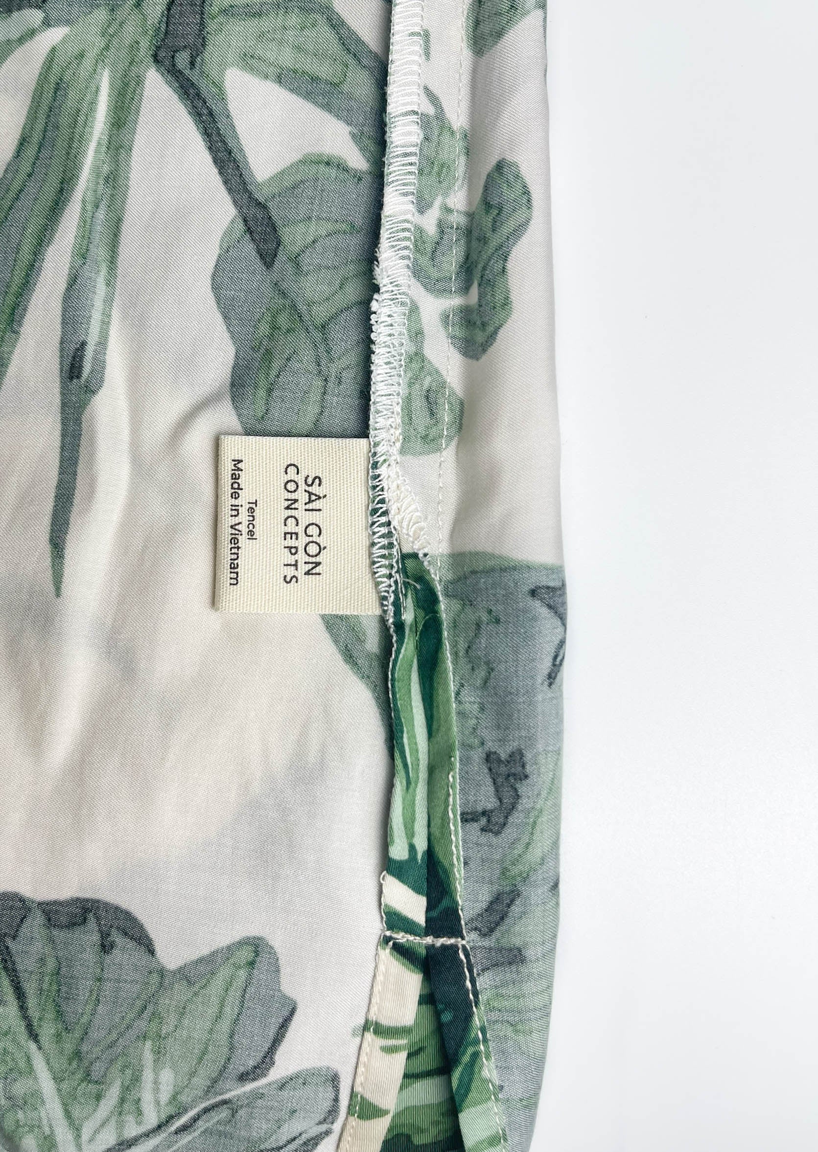 Lounge Pyjama Long Line Top - 100% Tencel - Verdure Bloom