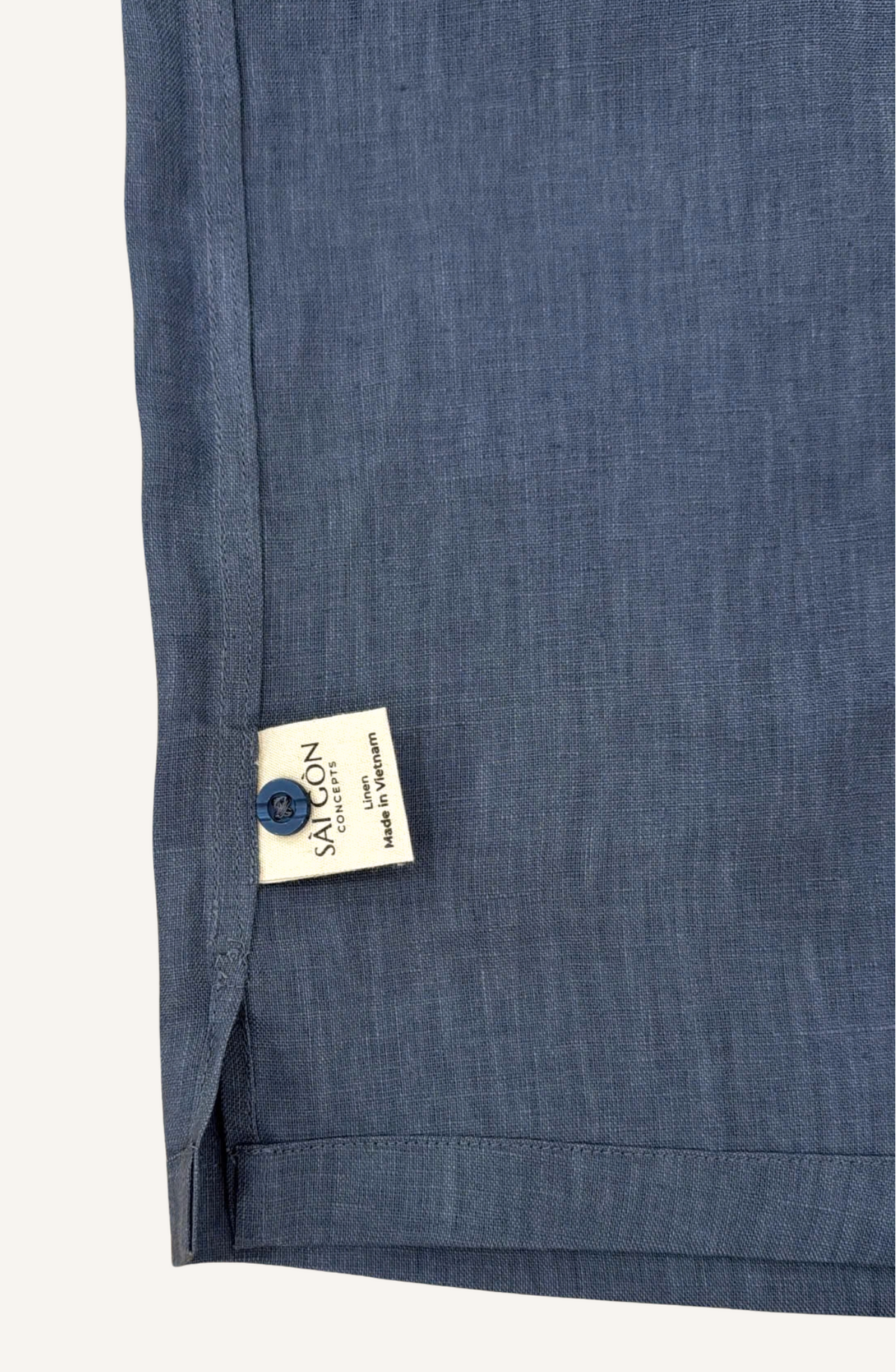 Blue Steel - Linen Hawaiian Shirt