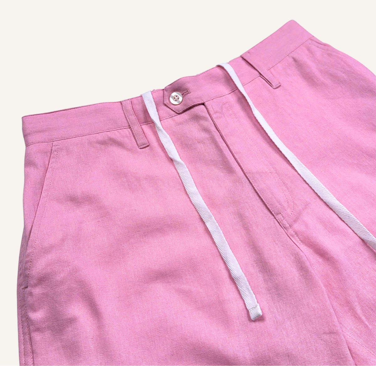 Blush Pink - Linen-Cotton Riviera Shorts