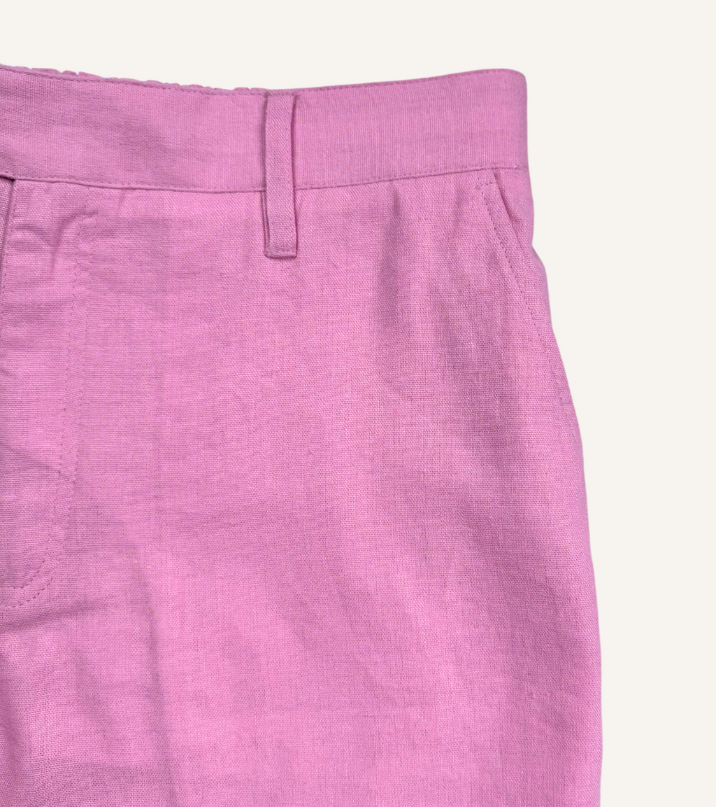 Blush Pink - Linen-Cotton Riviera Shorts