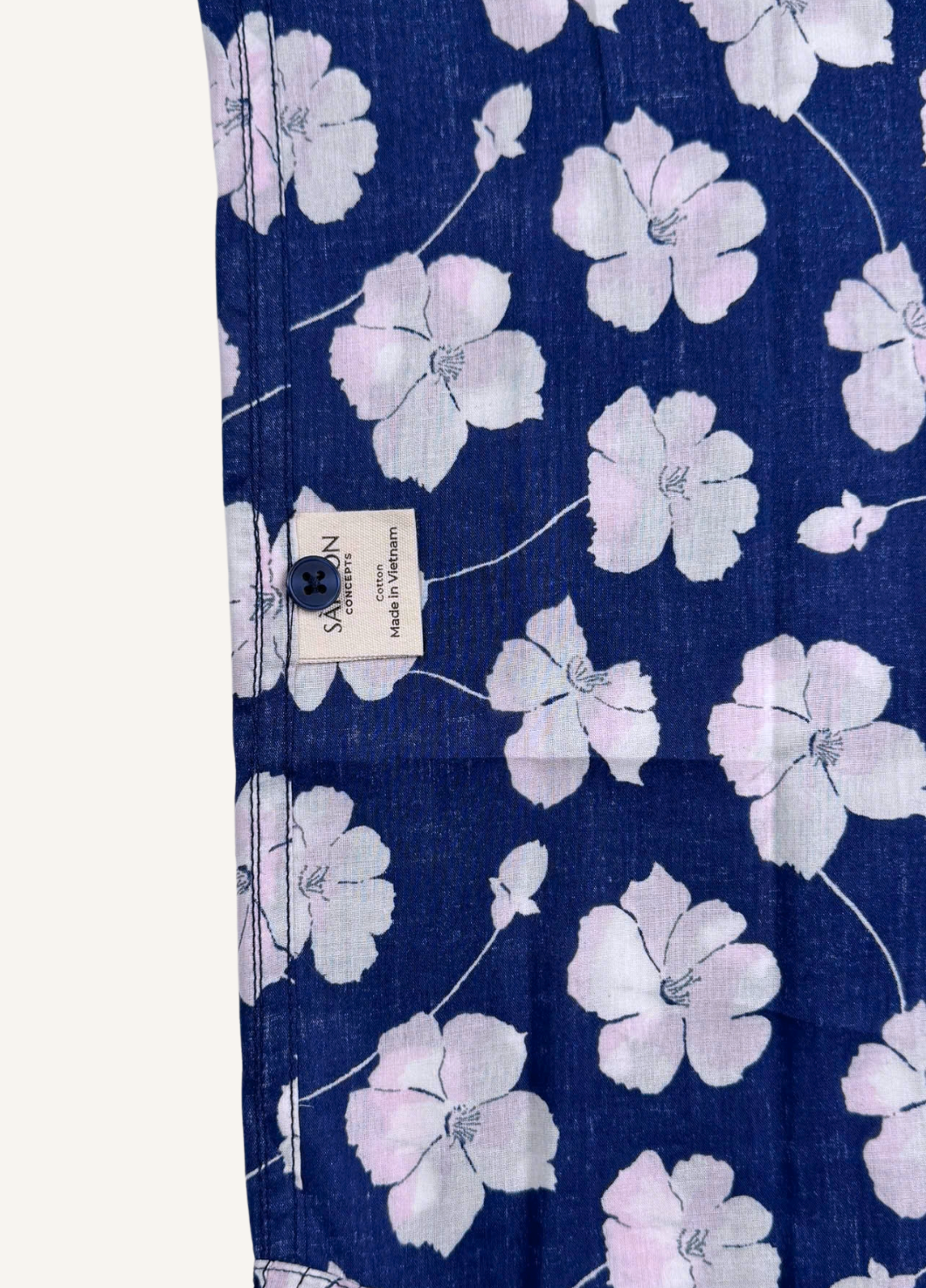 Midnight Sakura - 100% Cotton Short Sleeve Shirt