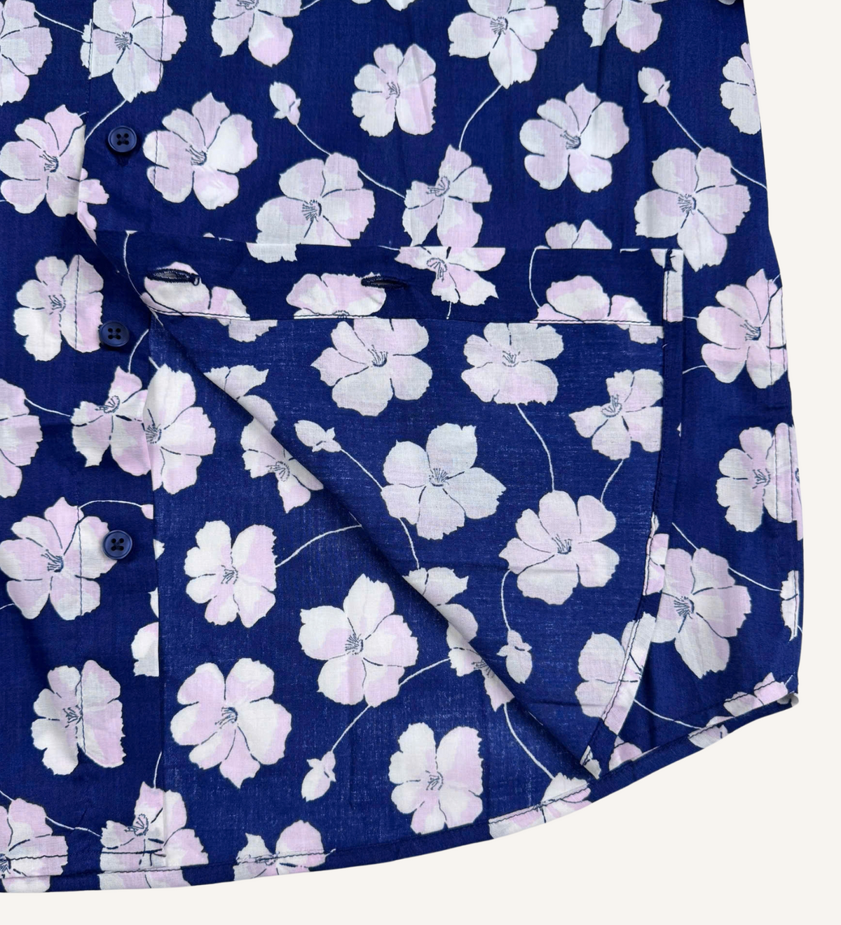 Midnight Sakura - 100% Cotton Short Sleeve Shirt