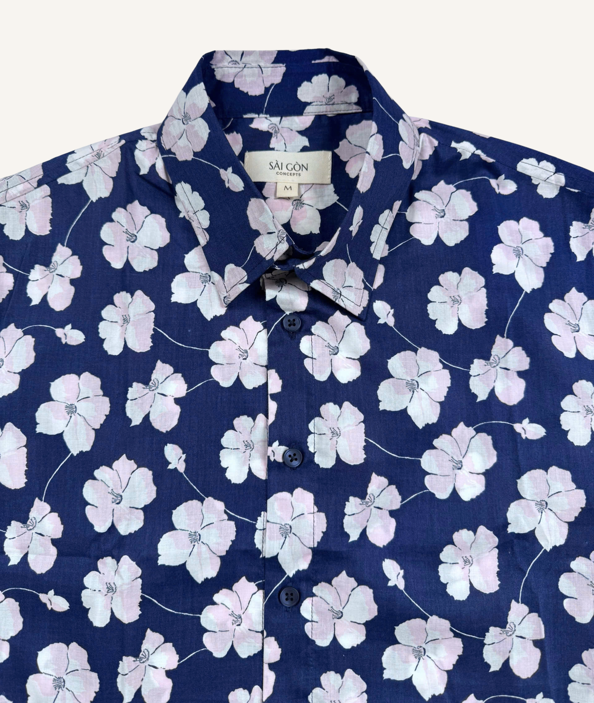 Midnight Sakura - 100% Cotton Short Sleeve Shirt